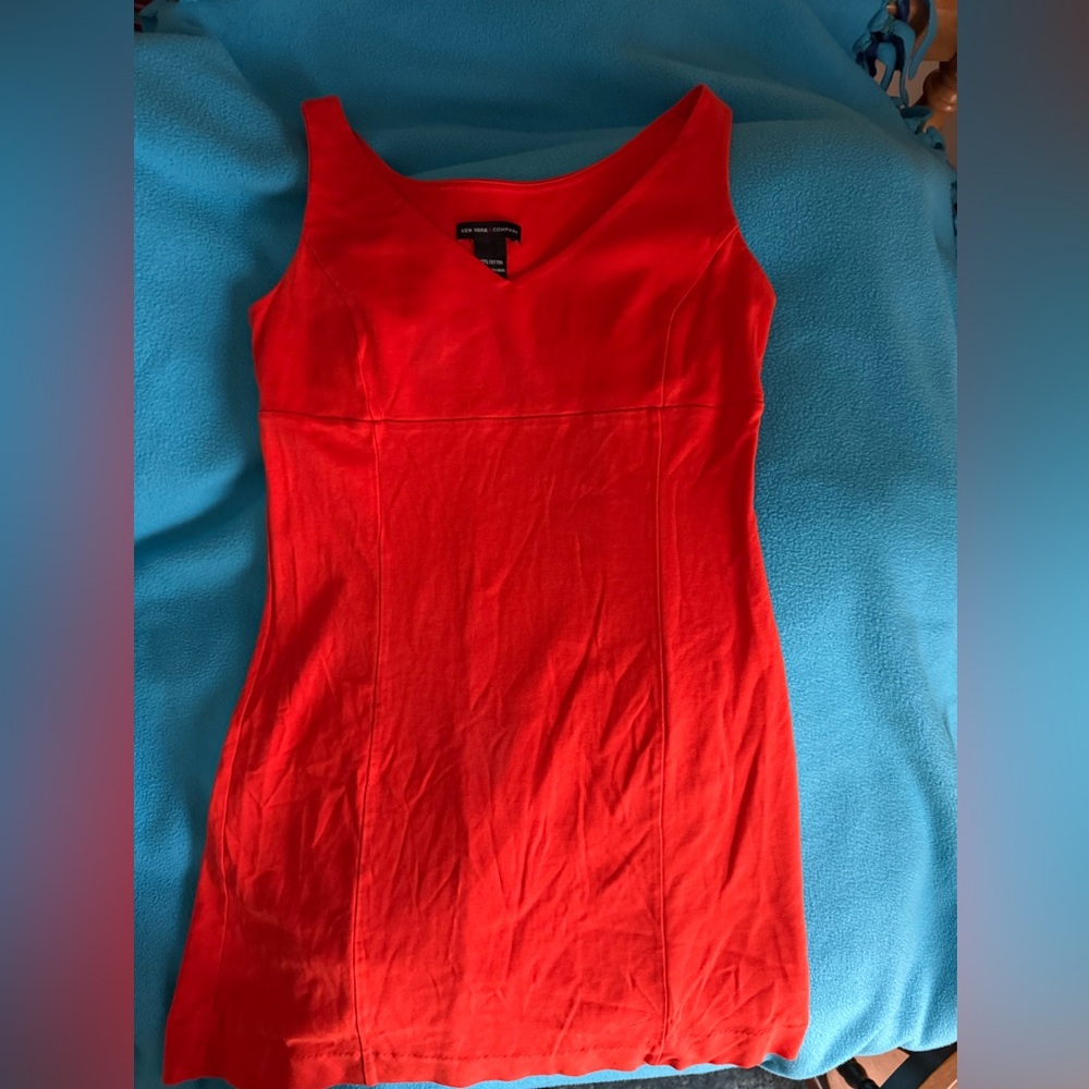 Orange sleeveless dress